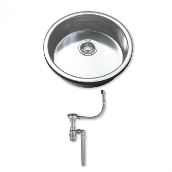 1091 1.0 Single Bowl Stainless Steel Kitchen Sink with Drainer & Waste 1091