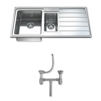 Ultra Modern 1.5 Bowl Kitchen Sink and Waste - 1541