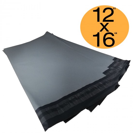 10 Grey Mailing Bags 12x16 50% Recycled Plastic Material Self Seal Strong Postal Poly