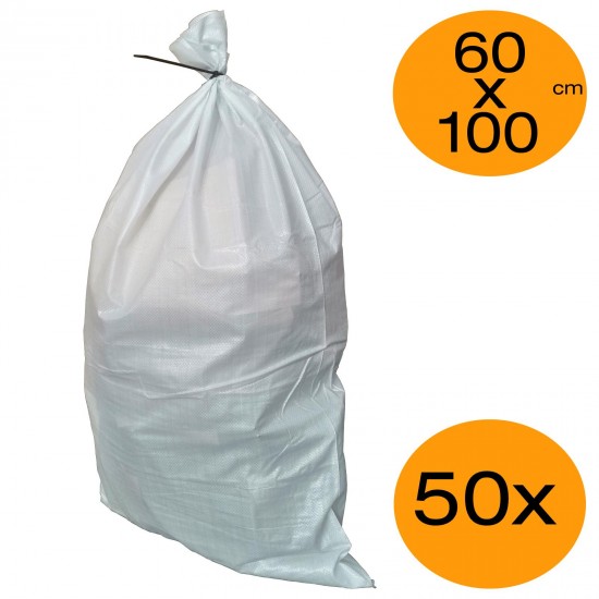 Rubble Sacks Woven Builders Sacks Polypropylene Pack of 50x 60cm x 100cm Woven PP Storage Multipack