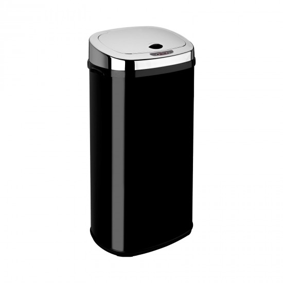 Rect 42L Stainless Steel Auto Sensor Kitchen Waste Dust Bin Automatic Motor BLACK