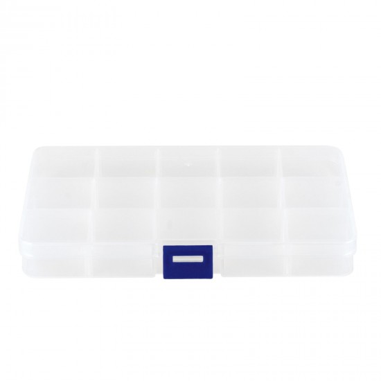15 Compartment Plastic Storage Box Jewellery Earring Beads Loom Band Scews Nail Art Case Container