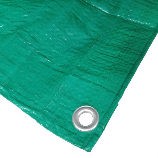 Lightweight Green Tarpaulin 10' x 8' Water Resistant Groundsheet Garden Cover