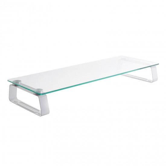 Dihl Clear Glass Computer PC Monitor TV Screen Display Riser Mount Stand
