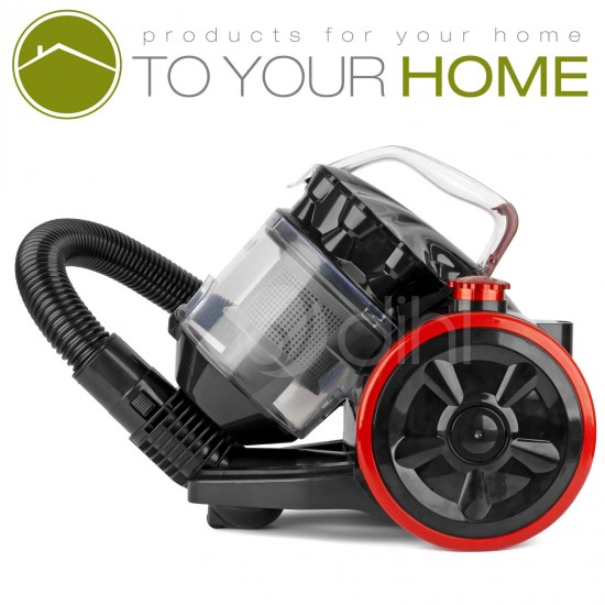 Dihl 800W A Rated 2L Cylinder Vacuum Cleaner Cyclonic Bagless Powerful Lightweight Compact 2.0L HEPA A Rated for Suction