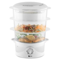 Dihl 800W 9L Three Level Electric Steamer White Healthy Food Cooking C...