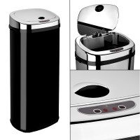 Dihl 30L 42L 50L Rectangle Black Sensor Kitchen Waste Dust Bin Automat...
