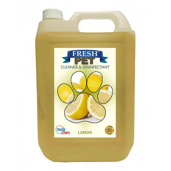 Fresh Pet Disinfectant Multi Surface Anti Bacterial Cleaner Safe for Pets LEMON 5L 