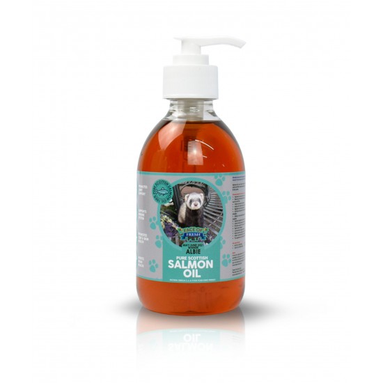  Fresh Pet 100% Pure Scottish Salmon Oil Rich in Omega 3 Fatty Acids 250ml with Pump