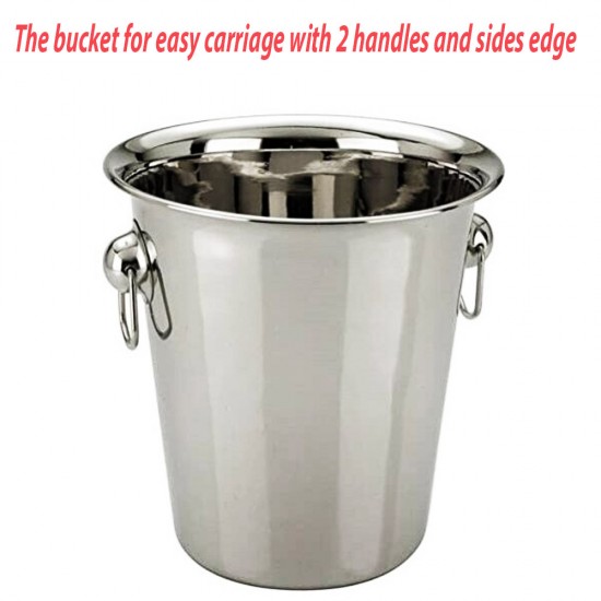 Bartender Party Style Stainless Steel Champagne Bowl Wine Beer Ice Cooler Bucket Size- 14Cm 
