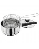 Stainless Steel INDUCTION Deep Chip Pan Fryer ROBUST Stainless Steel Basket 20cm