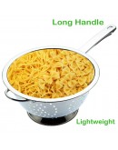 Stainless Steel DEEP Colander With Handle Pasta Strainer - Size: 20 cm With Handle