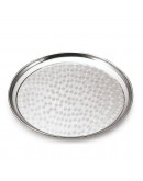 Stainless Steel Round Serving Table Tray Platter Dish Food Fruit Puja Thaali - Size: 55cm