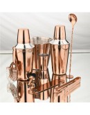 Manhattan Style 9pc Copper Plated Stainless Steel Cocktail Set Shaker Barware