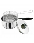Stainless Steel INDUCTION Deep Chip Pan Fryer ROBUST Stainless Steel Basket 20cm