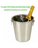 Bartender Party Style Stainless Steel Champagne Bowl Wine Beer Ice Cooler Bucket Size- 14Cm 