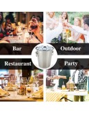Bartender Party Style Stainless Steel Champagne Bowl Wine Beer Ice Cooler Bucket Size- 14Cm 