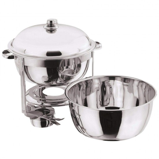 Round 8.5 Litre Chafing Dish with Solid Steel Lid/BUFFET DISH/PARTY FOOD WARMER