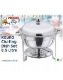 Round 8.5 Litre Chafing Dish with Solid Steel Lid/BUFFET DISH/PARTY FOOD WARMER