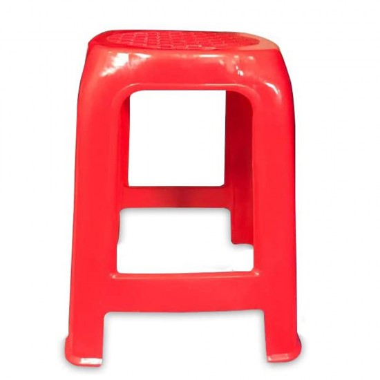 Plastic Large High Tall Long Kick Stool - Colour: Red