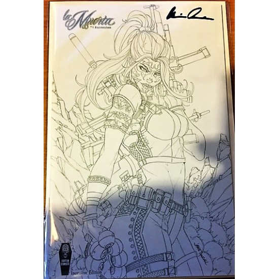 Coffin  La Muerta Ascension #1 Sketch incentive edition Signed Pulido with Certificate 