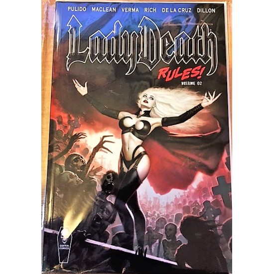 Coffin Lady Death Rules Volume #2 Trade Paper Back Signed Pulido with Cert.