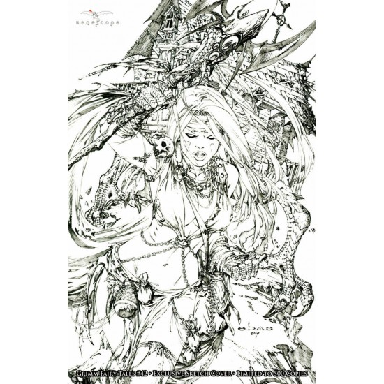 Zenescope Grimm Fairy tales vol 1 #42 Ebas sketch cover Ltd 500